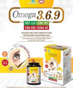 OMEGA 369 - Hỗ trợ giảm cholesterol máu, giảm nguy cơ xơ vữa động mạch, cải thiện thị lực (Lọ 100 viên)
