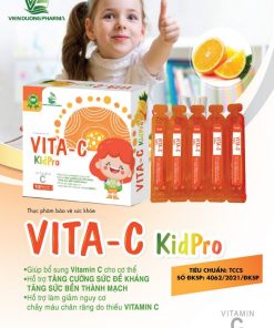 VITA C - Tăng cường sức đề kháng, giúp bền thành mạch, hạn chế chảy máu chân răng-(hộp 10 ống x 10ml)
