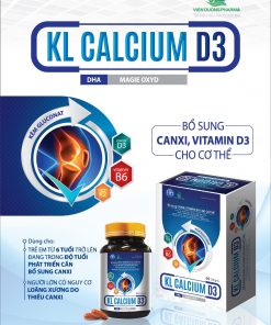 KL-CALCIUM D3 - Bổ sung canxi, vitamin D3 cho cơ thể, giúp xương răng chắc khỏe (Lọ 60 viên)
