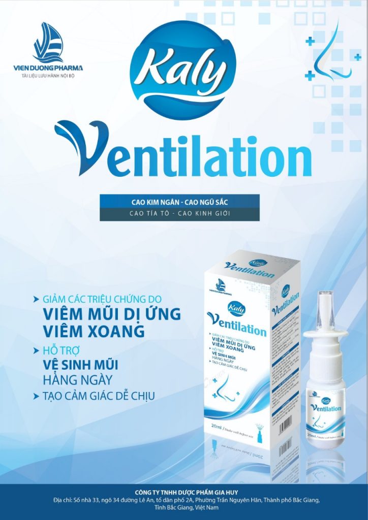 VENTILATION- Xịt xoang, viêm mũi dị ứng, chảy nước mũi (lọ 20ml)